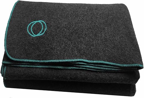 Miniatura 12 de Orion Outpost Trading Co. Vestige - Manta militar de lana, 4.5 libras, 66 x 84 pulgadas (gris/naranja) Costura gris/naranja,Costura gris/lt