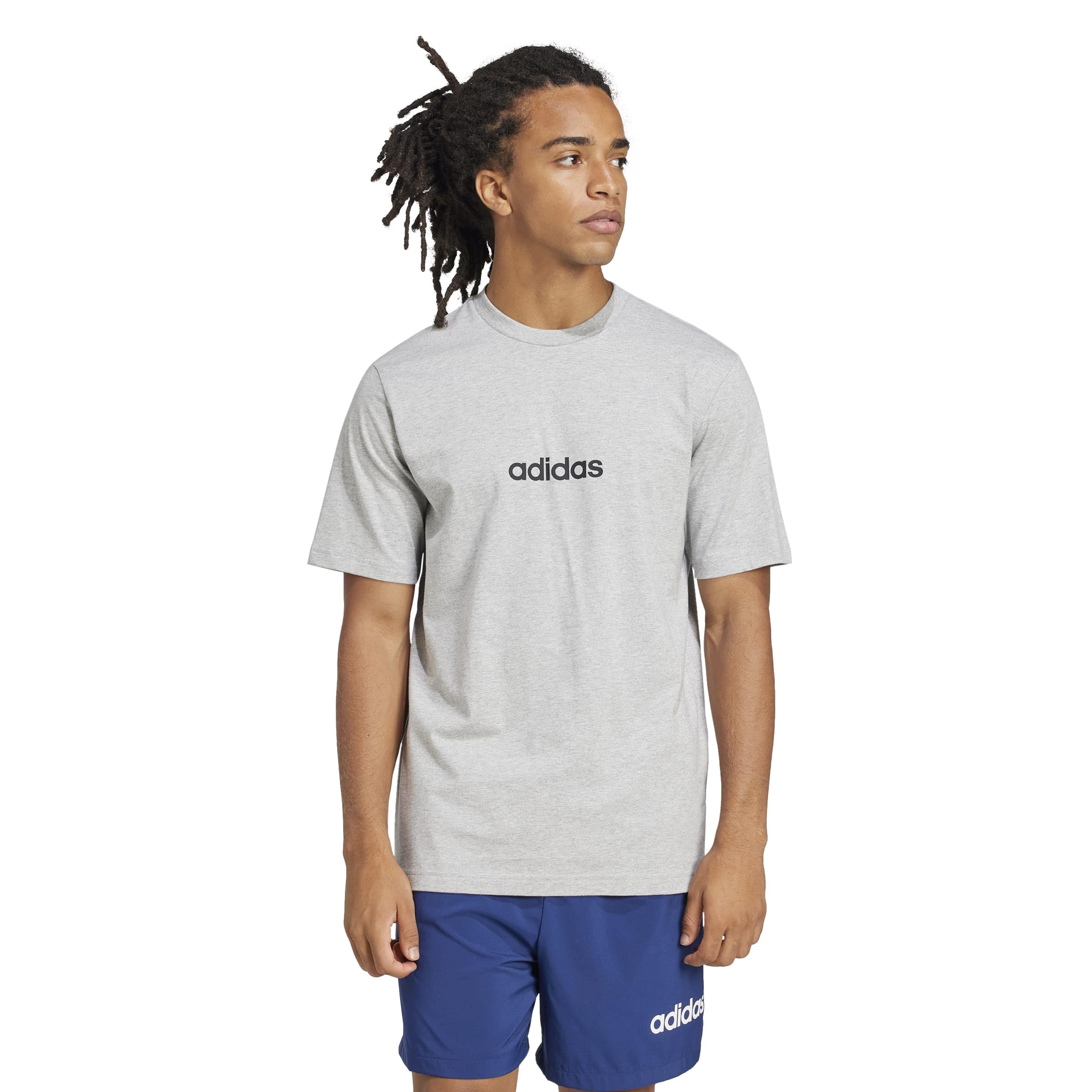 Adidas Mens Essentials Linear Single Jersey T-Shirt
