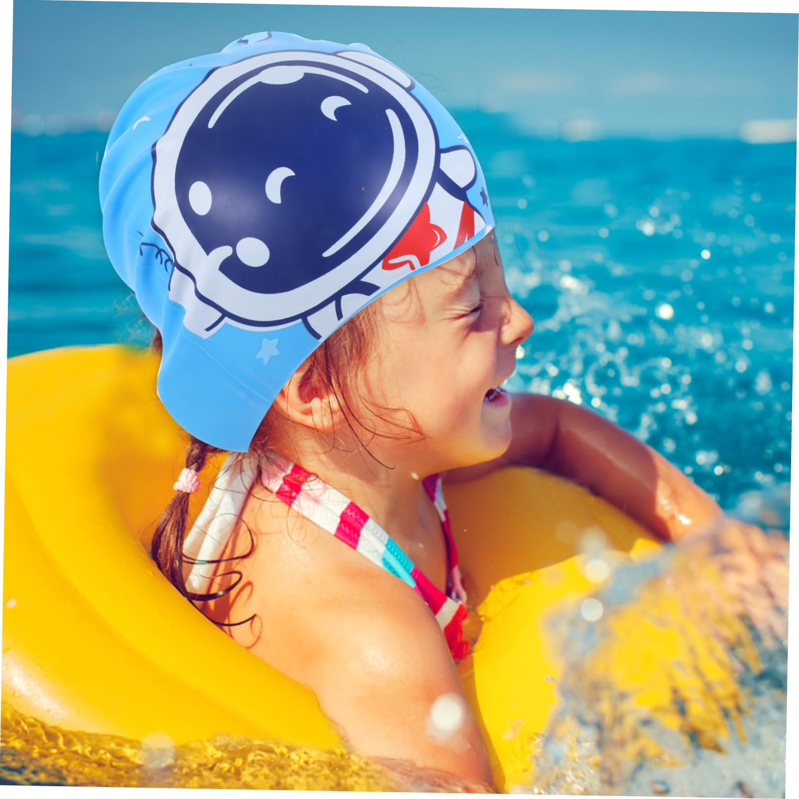 BESPORTBLE Cuffia Da Nuoto in Silicone Per Cuffie Da Nuoto Piscina Cuffia Da Bagno Fare Il Bagno Cuffia Da Nuoto Per Donna Adulto Che Nuota Galleggia Nuotata Blue Gel Di Silice