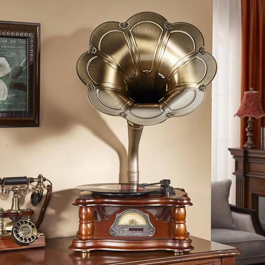 Amazon.com: Wooden Vintage Gramophone Record Player