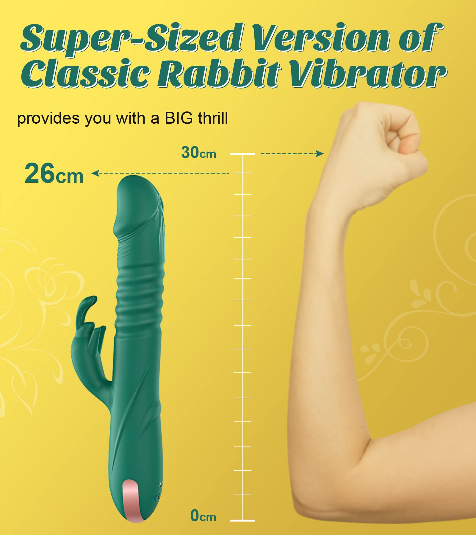Amazon.com: Thick Rabbit Thrusting Vibrator Dildo