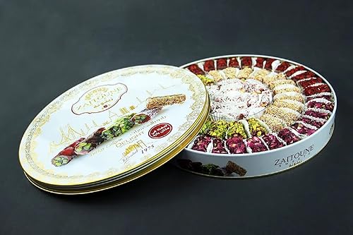 Miniatura 4 de Zaitoune Delicias turcas de primera calidad, hechas con crema de pistacho, dulce agrio, exquisitas barras de Baklava de confitería, hechas a mano de