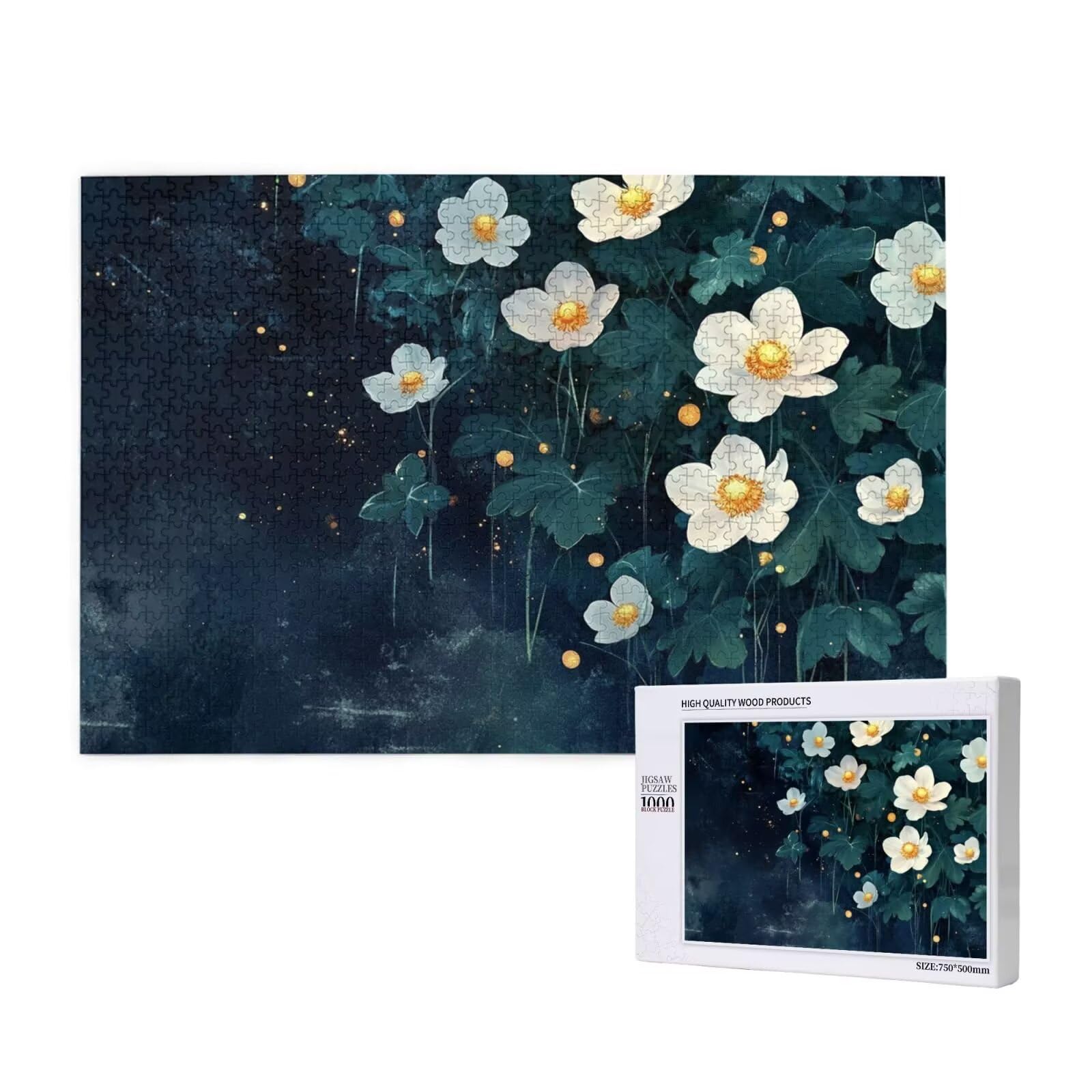 Puzzles Paisaje 1000 Adultos, Puzzle Flor con Cajas y Cartel, Juego Clásico de Puzzle Arte para Entretenimiento Adultos, Regalos de Decoración del Hogar para Pasatiempos Creativos de Mujeres 2T-560