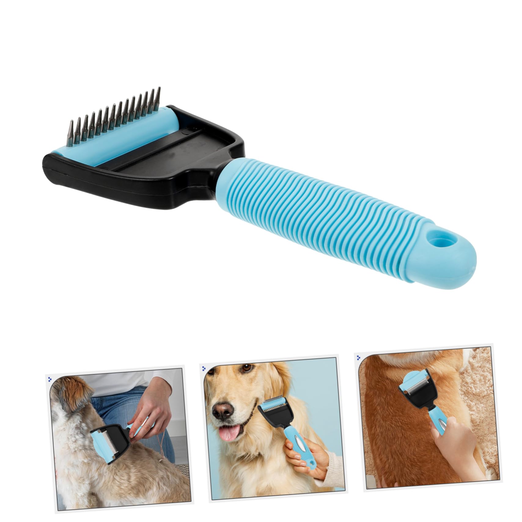 minkissy 2stücke Pet Supplies Dual Comb Für Hunde Multifunktionale Haarentfernbürste Ergonomischer Griff s Zur Fellpflege Und Haarschuppenentfernung Für Haustiere