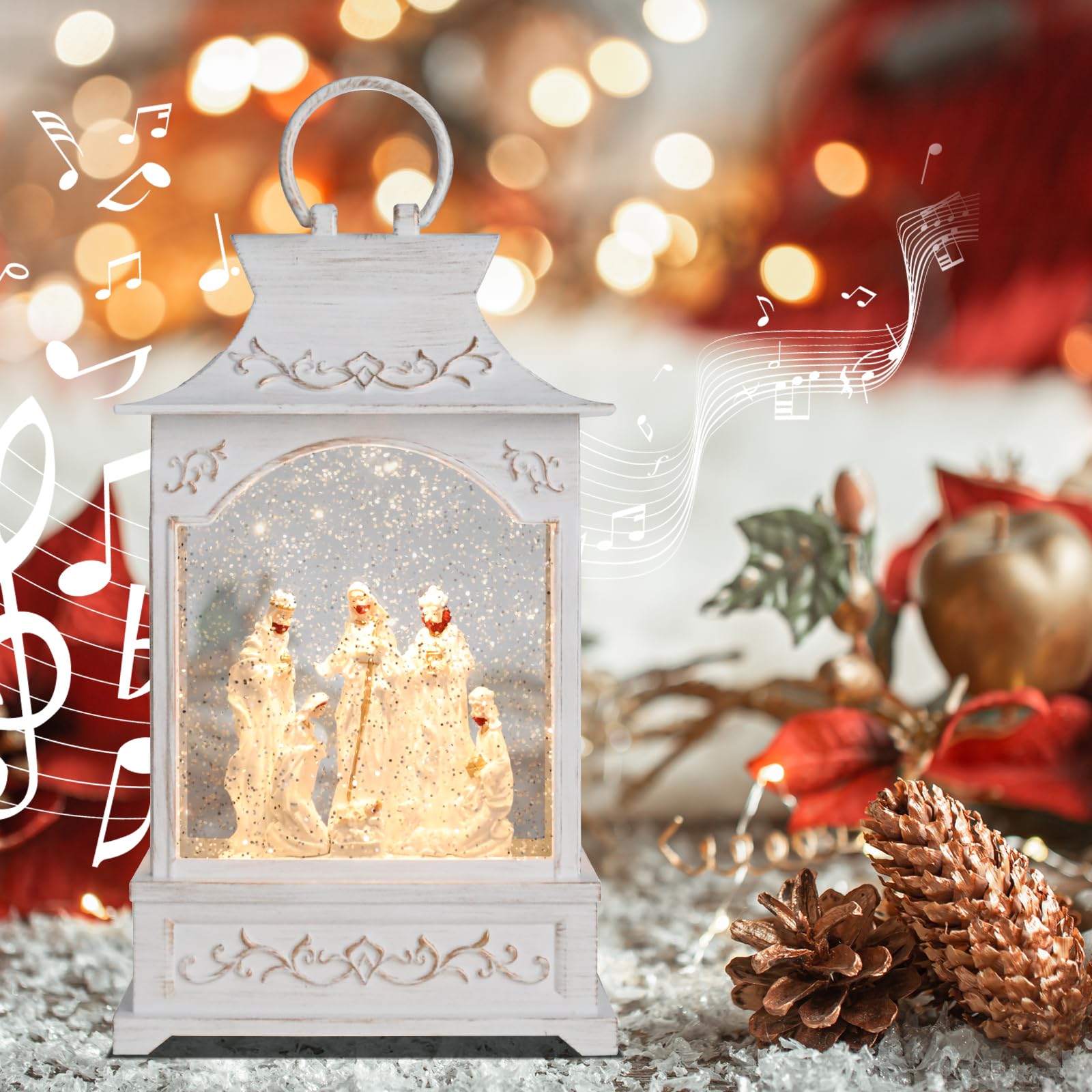 Snapklik.com : MUMTOP Christmas Lanterns-Lighted Christmas Snow Globes ...