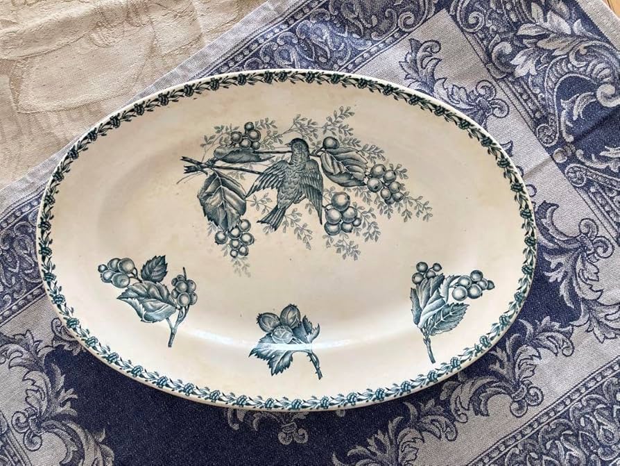 フランス アンティーク　ツバメ　鳥　プレート　平皿 フランス アンティーク ツバメ 鳥 プレート 平皿 フランス
