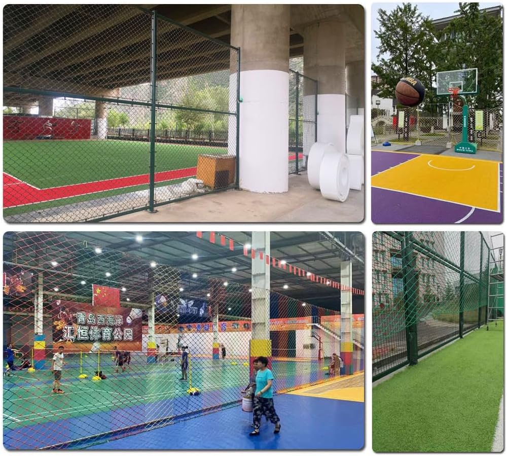 Blue Knotless Polyester Sports Net Kids Playground Safety Net Climbing Rope Net for Amusement Parks Soccer Backstop Net Size: 0.5Mx1M (1.64FTx3.28FT)