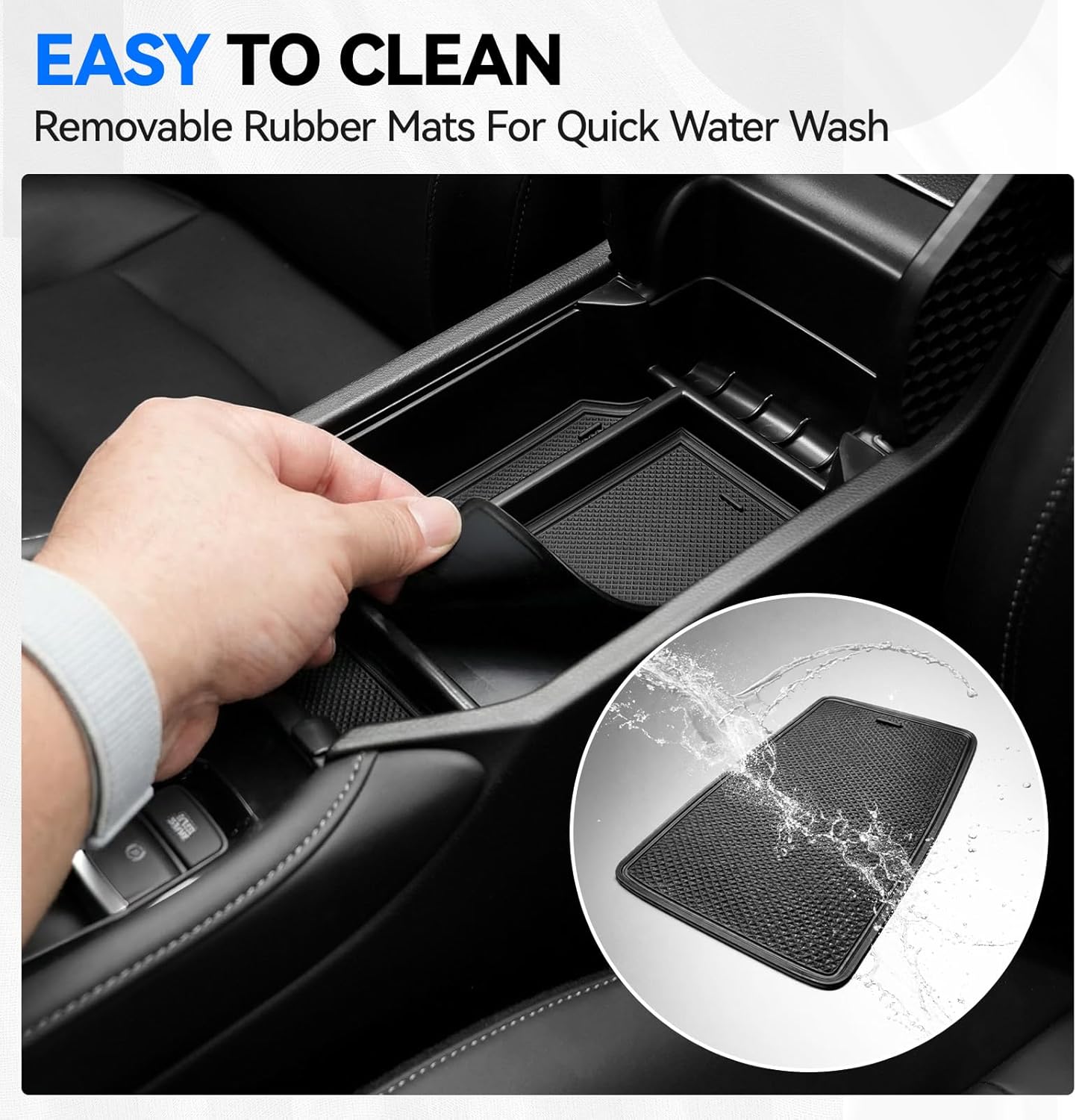 ELECFRESH 2PCS Center Console Organizer Tray for 2026 2023-2025 Honda Accord Accessories, Glove Storage Box with Aremrest Hidden Storage Box for Honda Accord