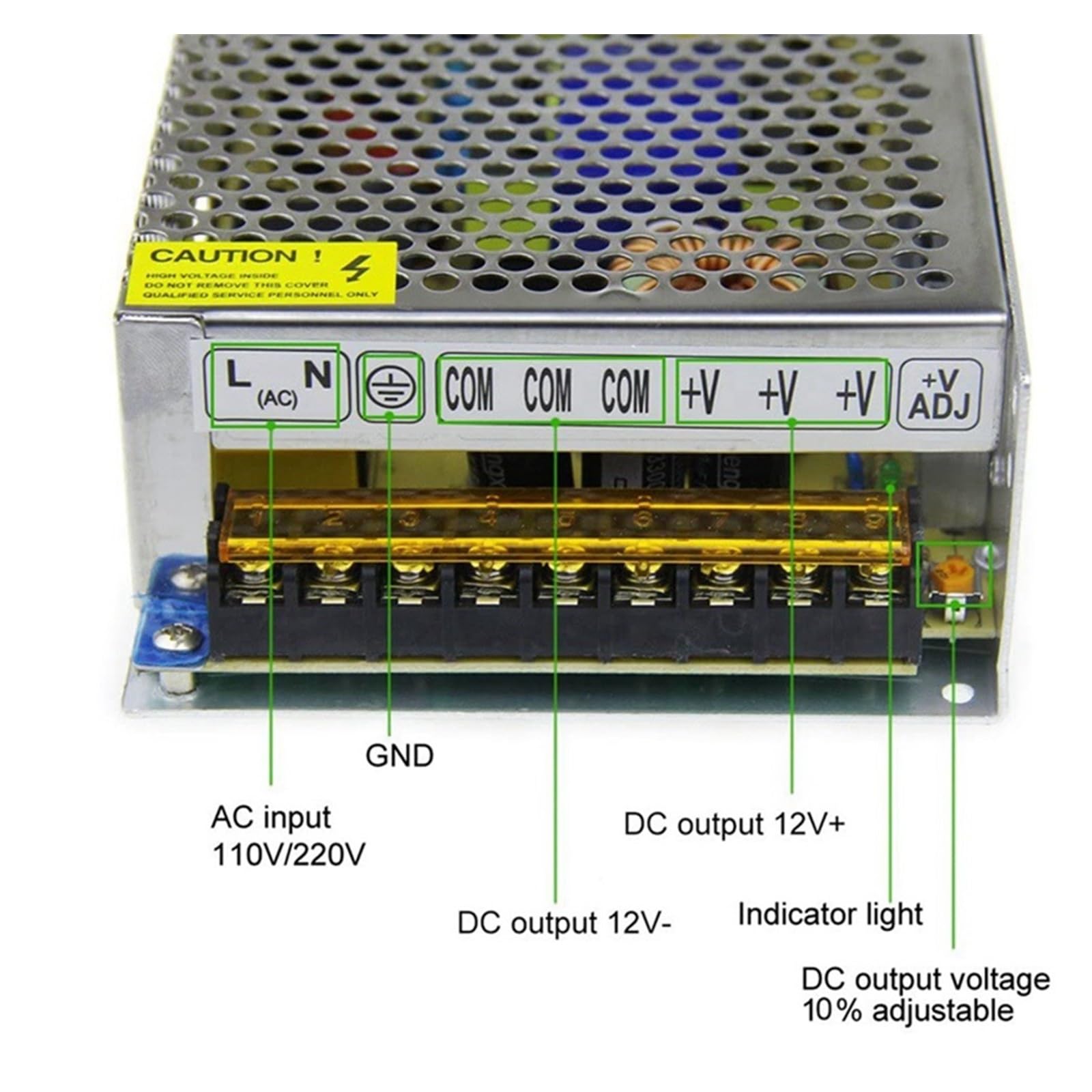 DC 12V 20A 240W Trasformatore di alimentazione Interruttore AC 110/220 a DC 12V 20Amp Convertitore adattatore di commutazione LED(20A)