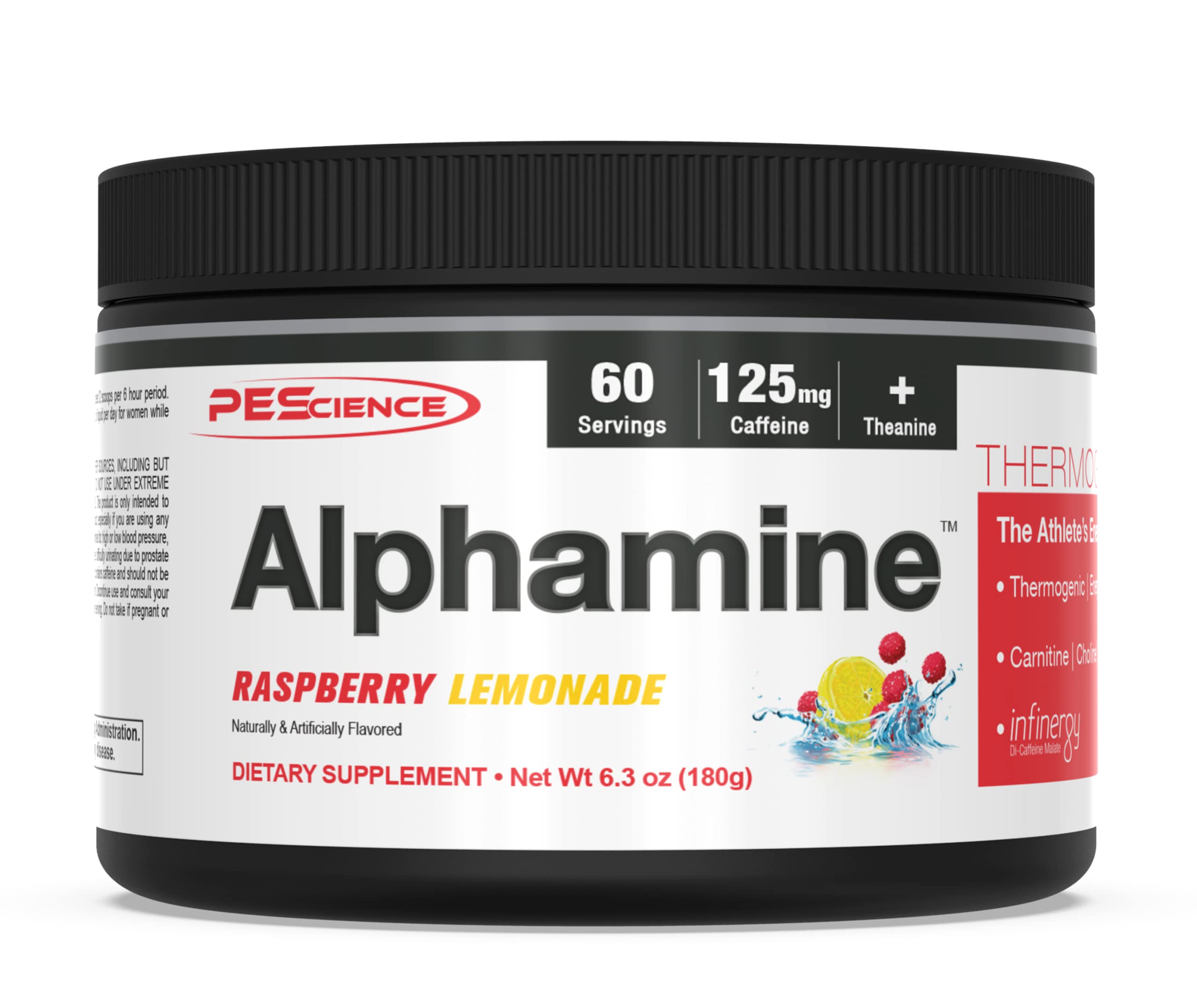PEScience Alphamine, Raspberry Lemonade, 8.59 Ounce, 84 Servings