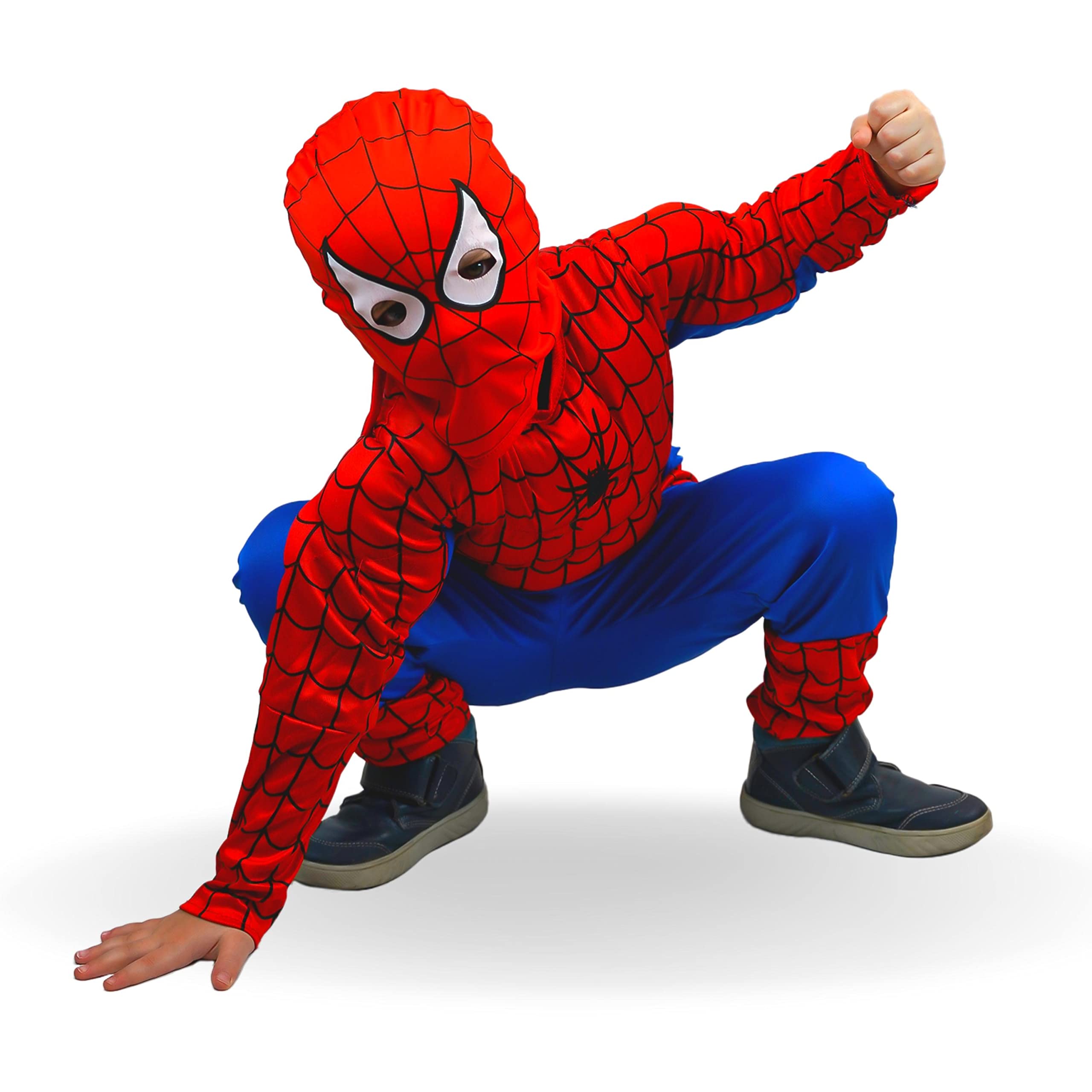 FITTO kids costume play set for kids: Spiderman Costume, Iron Man Costume, Avengers Costume, Super Heroes Costume for Girls, Kids Costumes for Boys, Pretend play, clothing with pants,Mask, Accessories
