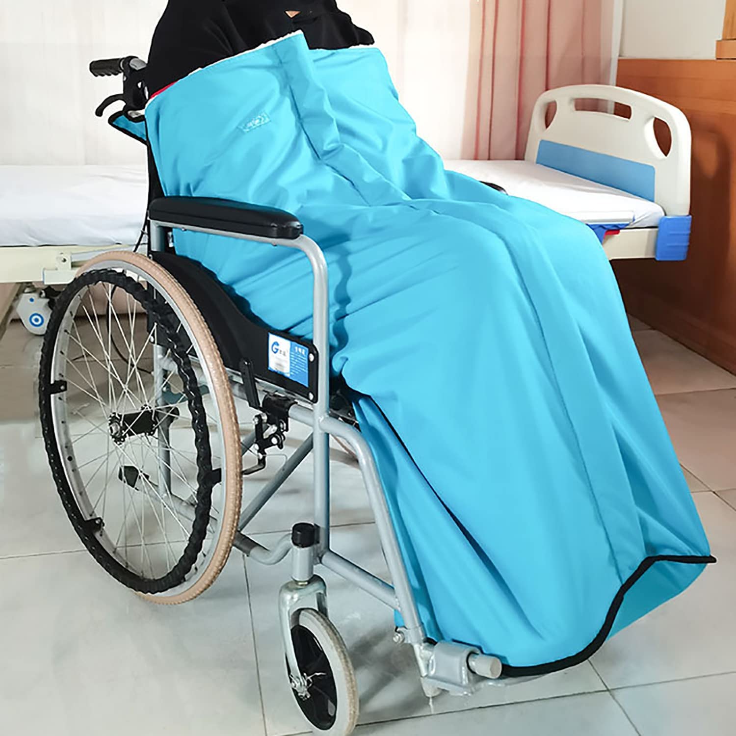 Travel Thermal Blanket Warm Knee Blanket?Wheelchair Blanket, Lined Wheelchair Cozy Warm Cover for Adults Leg and and Lower Body, Lap Blanket Wheelchair Poncho Universal Fit for Manual and Po