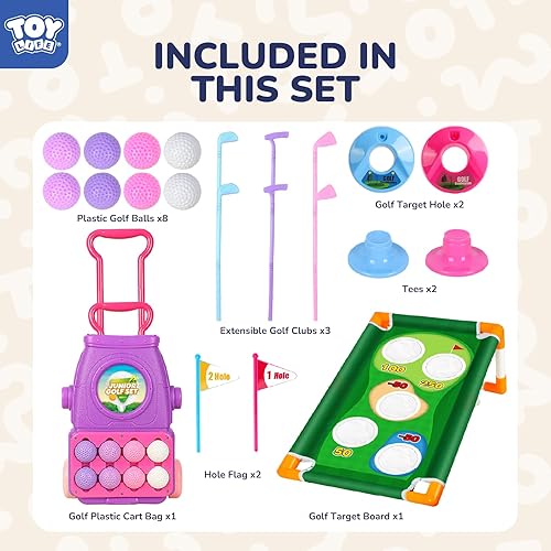 Miniatura 3 de TOY Life Clubes de golf para niños 3-5, juego de golf para niños, palos de golf para niños pequeños, juegos de golf para niños de 3 a 4 años