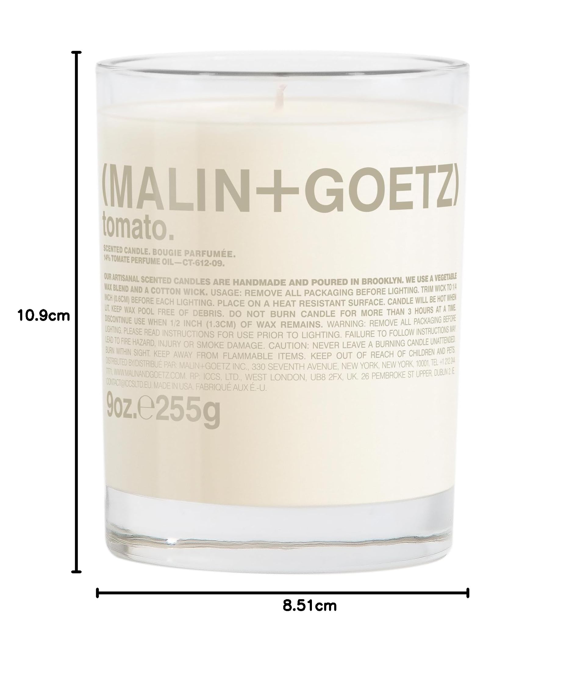 Malin+Goetz Stark duftend, langanhaltend, langsames Brennen, komplett natürlich, handgegossen, luxuriöse Wachsmischung, Aromatkerzen und Geschenkset, 60 Stunden, 266 ml