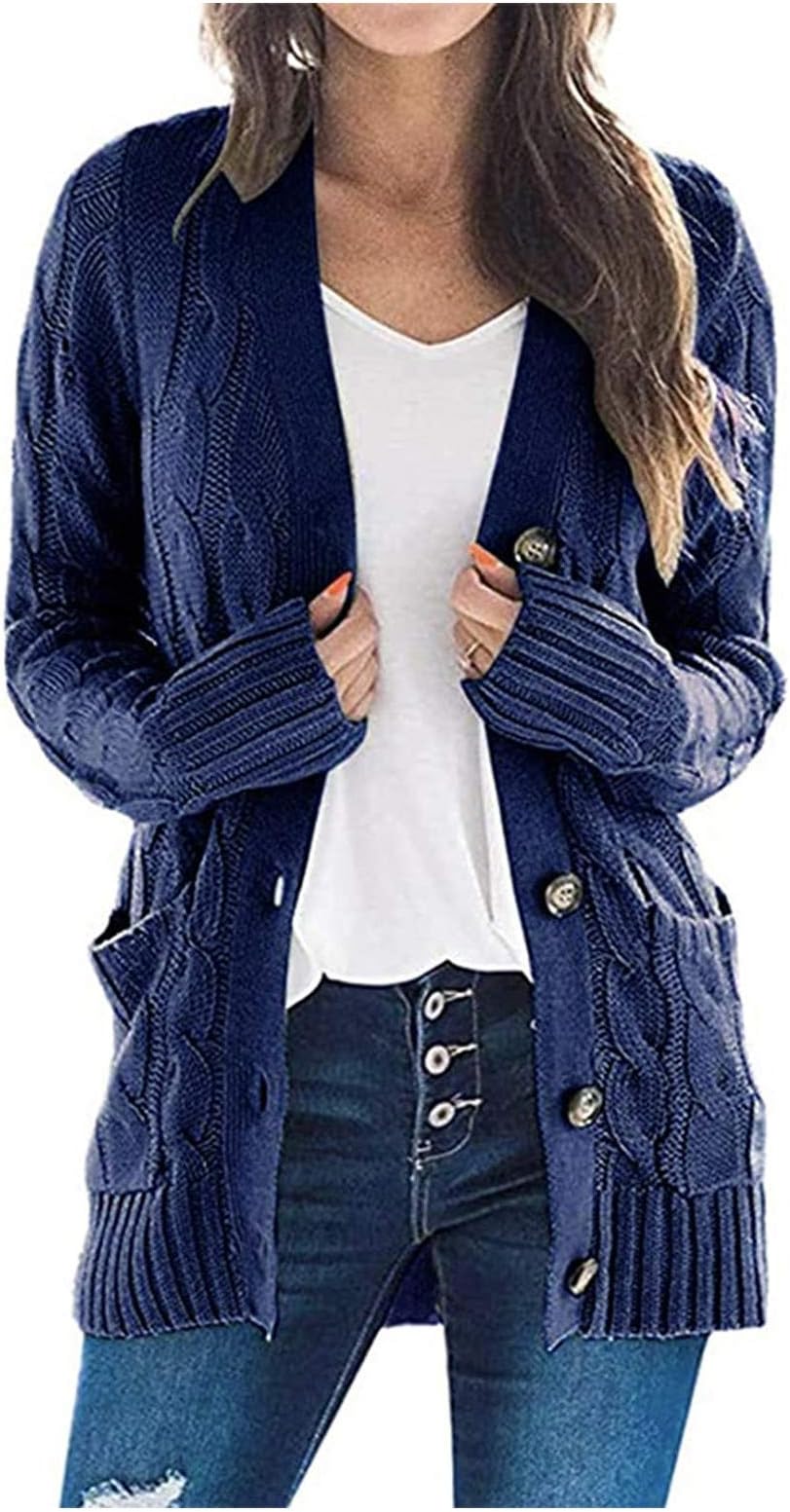 Womens Boho Patchwork Cardigan Long Sleeve Open Front Knit Sweaters Coat Pockets Couture Princess Cardigan Home Fashionable Coats Overcoats