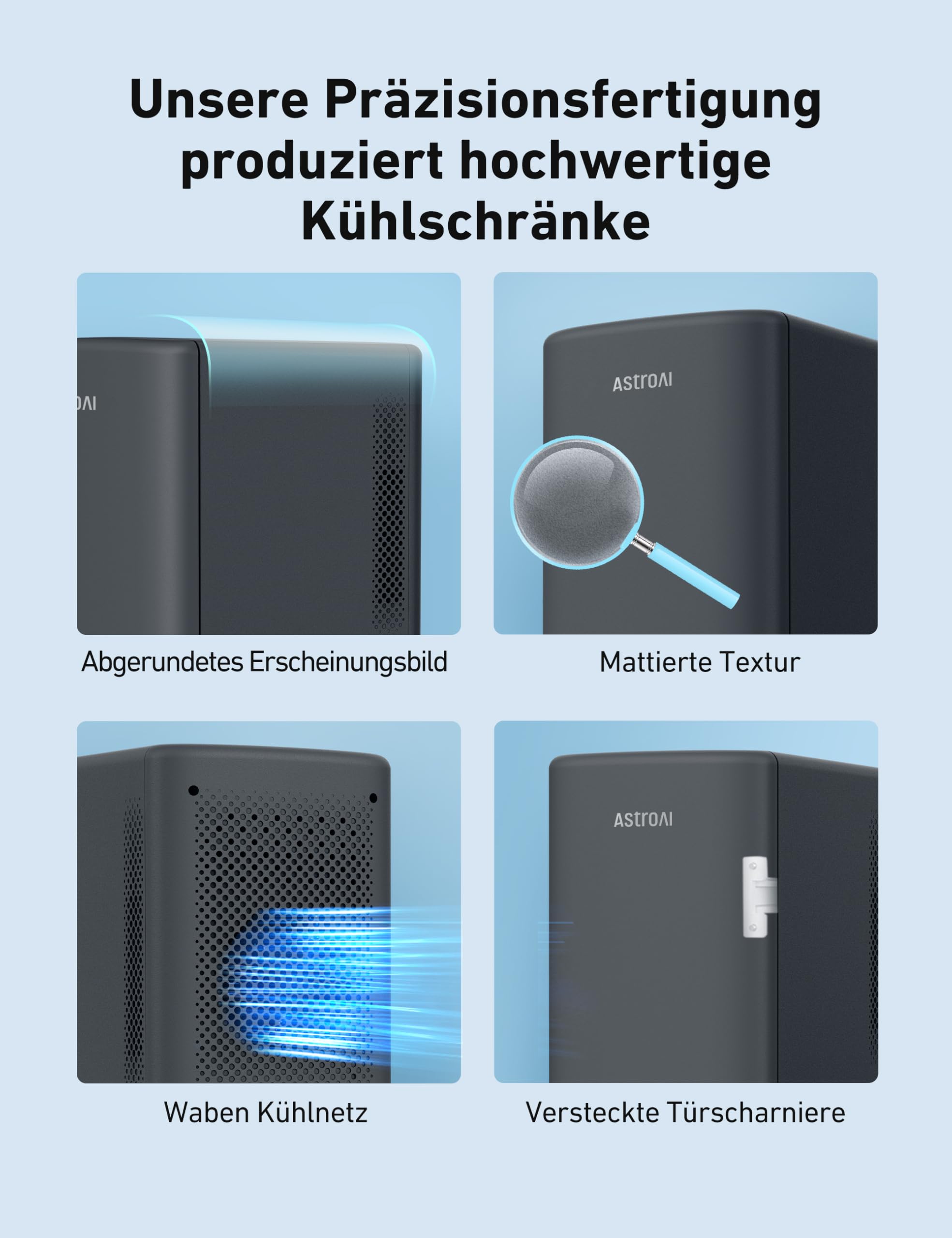 AstroAI minikoelkast, draagbare minikoelkast voor huidverzorging 4L 6 blikjes frisdrank, minikoelkasten 220V/12V voor koeling en verwarming (zwart