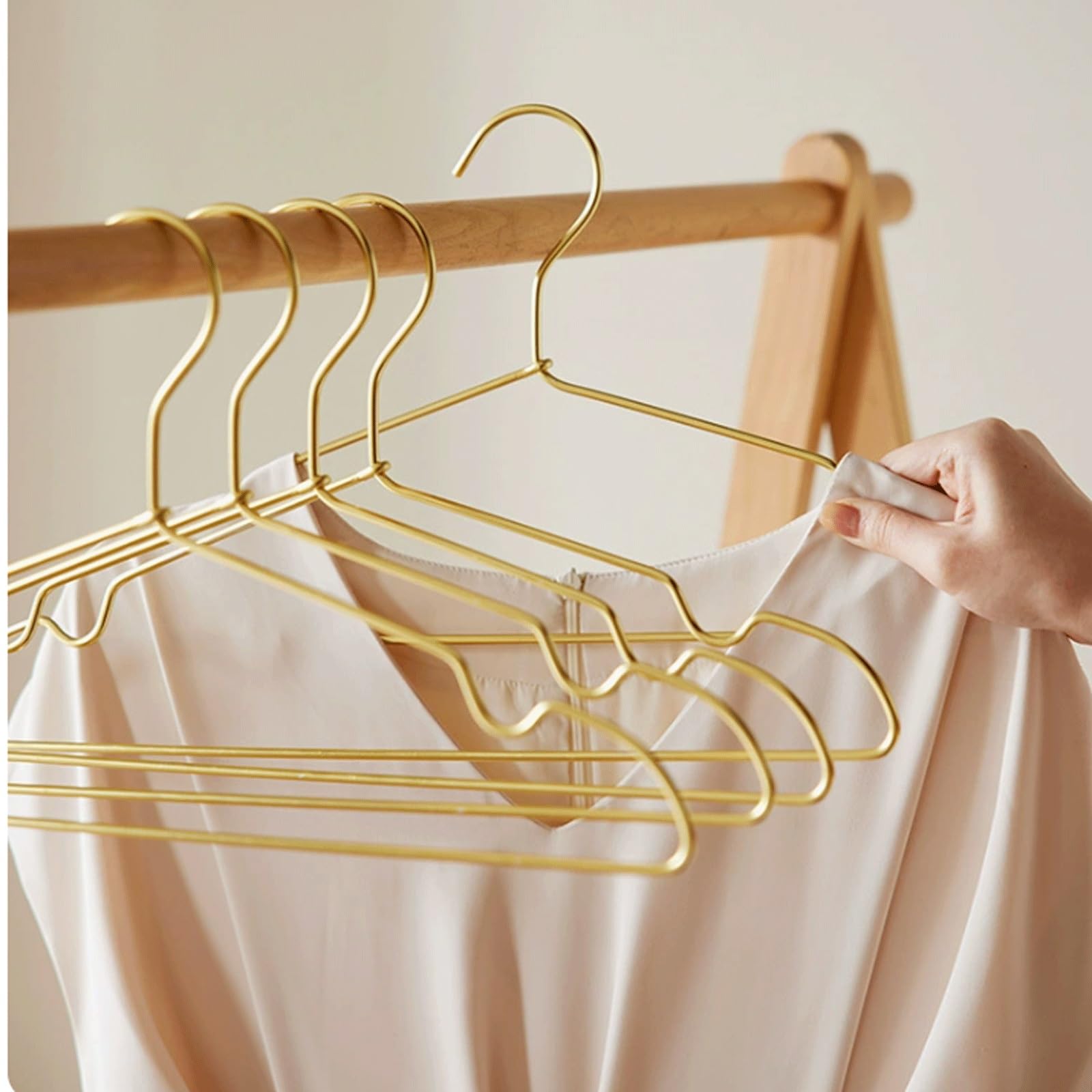Paquete de 10 Perchas for Ropa, aleación de Aluminio, Resistentes, secas
