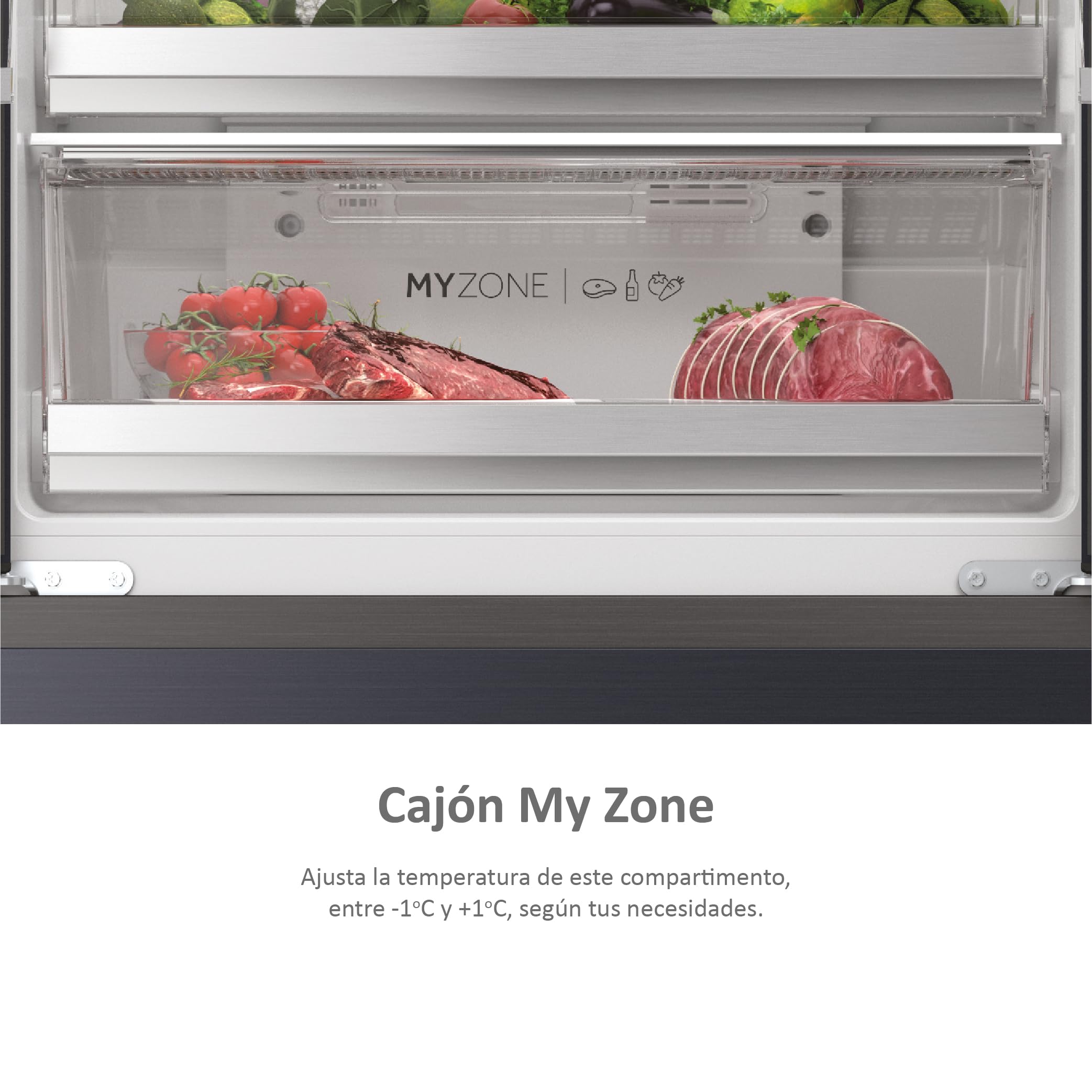 Haier FD 70 Series 7 HFW7720ENMB - Frigorífico Puerta Francesa, Cajones Direct Access, Conexión WIFI, Motor Inverter, My Zone, Cajón Humidity Zone, Total No Frost, Ancho 70cm, Alto 2m, 479L, Negro
