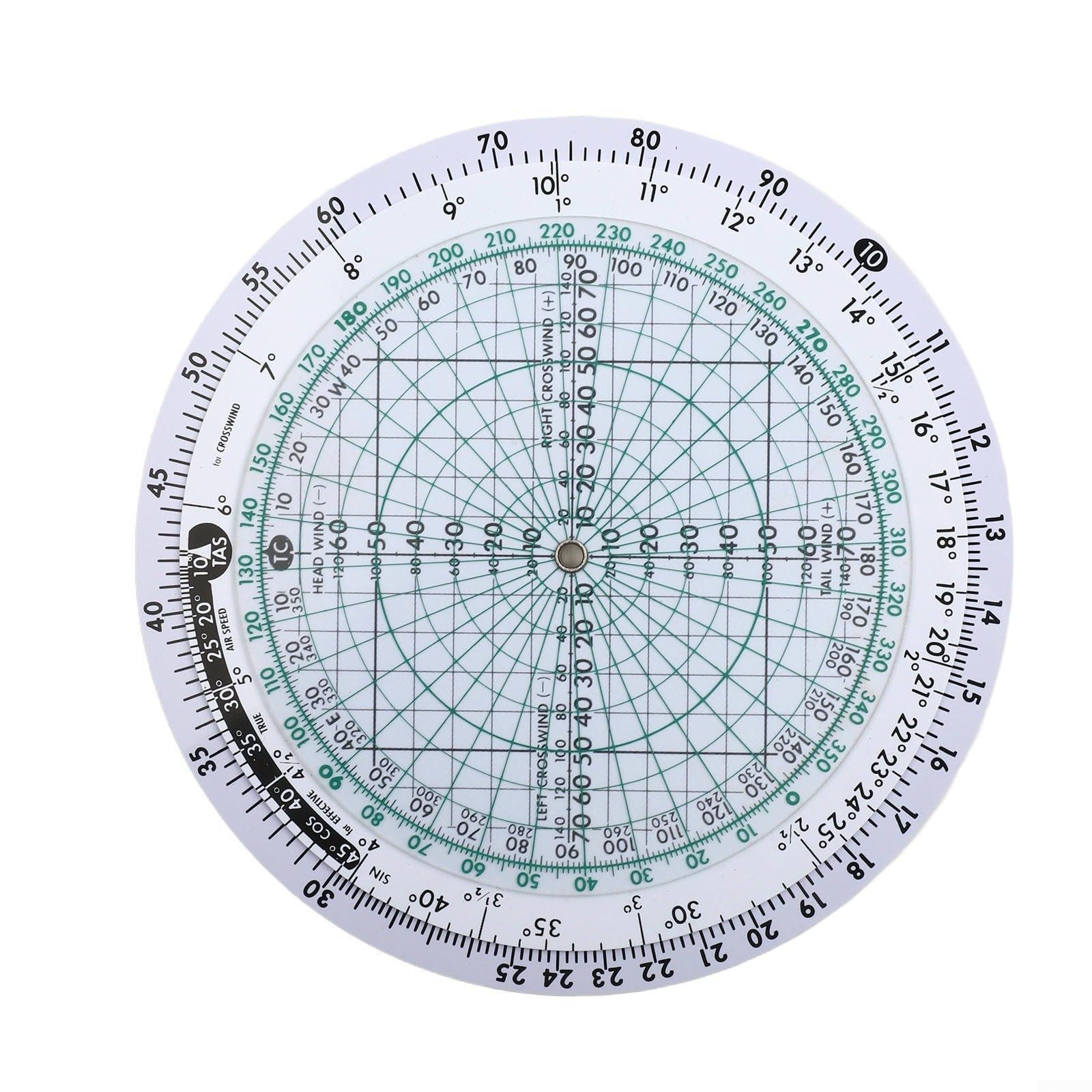 Aviation Computer E6B-R Navigation Plotter Slide Rule with Built-in Scale,for Pilot Training, Correction, True Heading and Calculations, Multiplication(E6B-R)