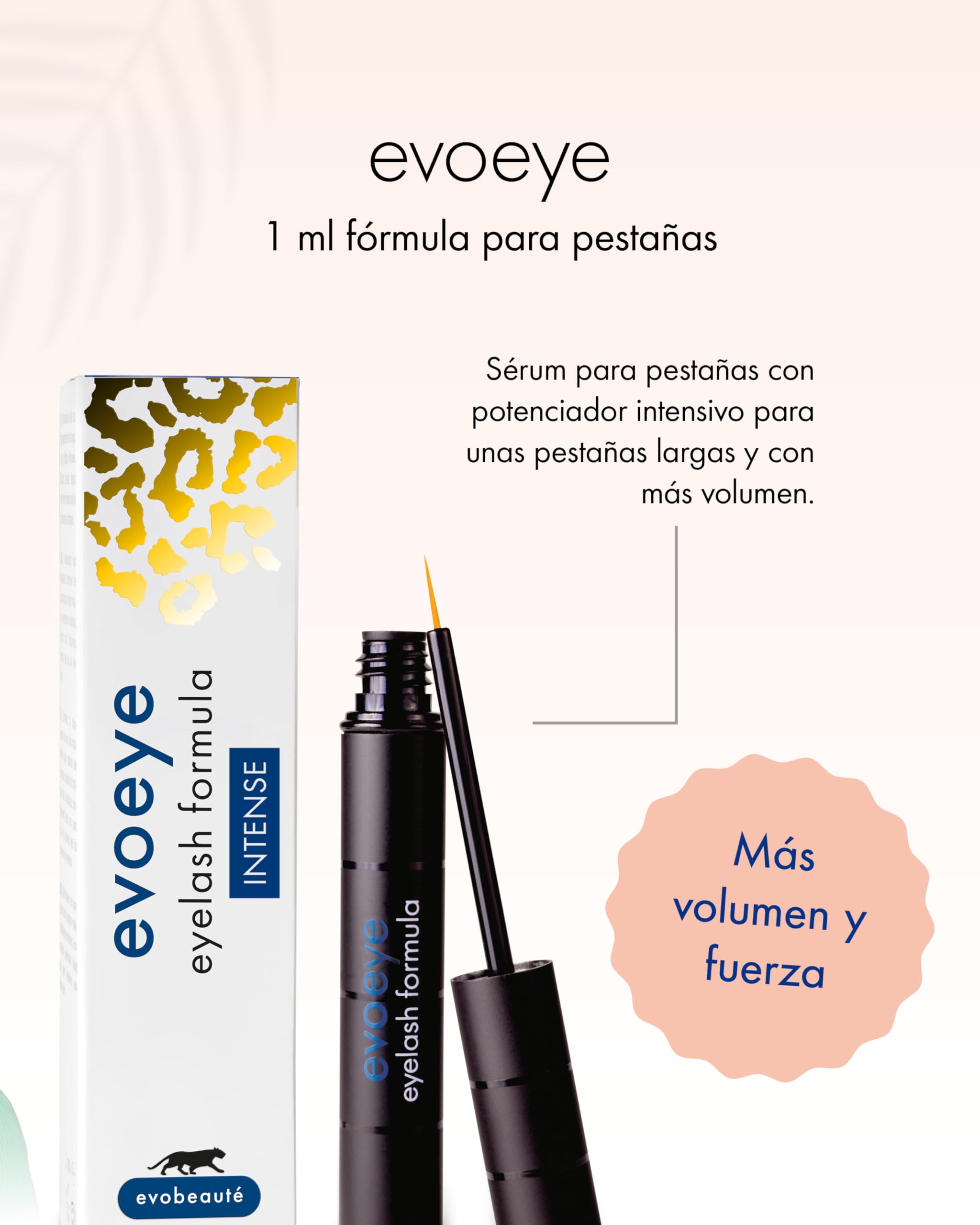 evoeye Eyelash Formula INTENSE 1 ml | Sérum de pestañas con booster intensivo para pestañas más largas y densas en 8–12 semanas