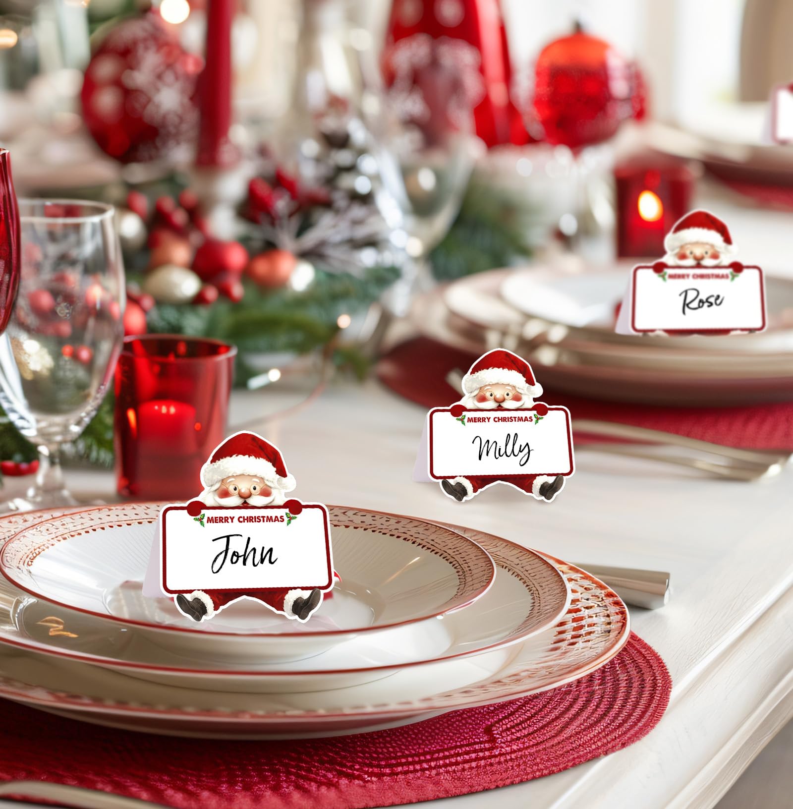 50 Tischkarten Weihnachten - Platzkarten Mit Festlichem Motiv