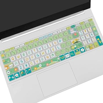 Cute Silicone Keyboard Cover for 15.6 HP Pavilion & HP Laptop 15-eg 15t-eg 15-eh 15-er Series, HP Laptop 17 17-cn 17-cp 17z-cp Series, Cute Flowers