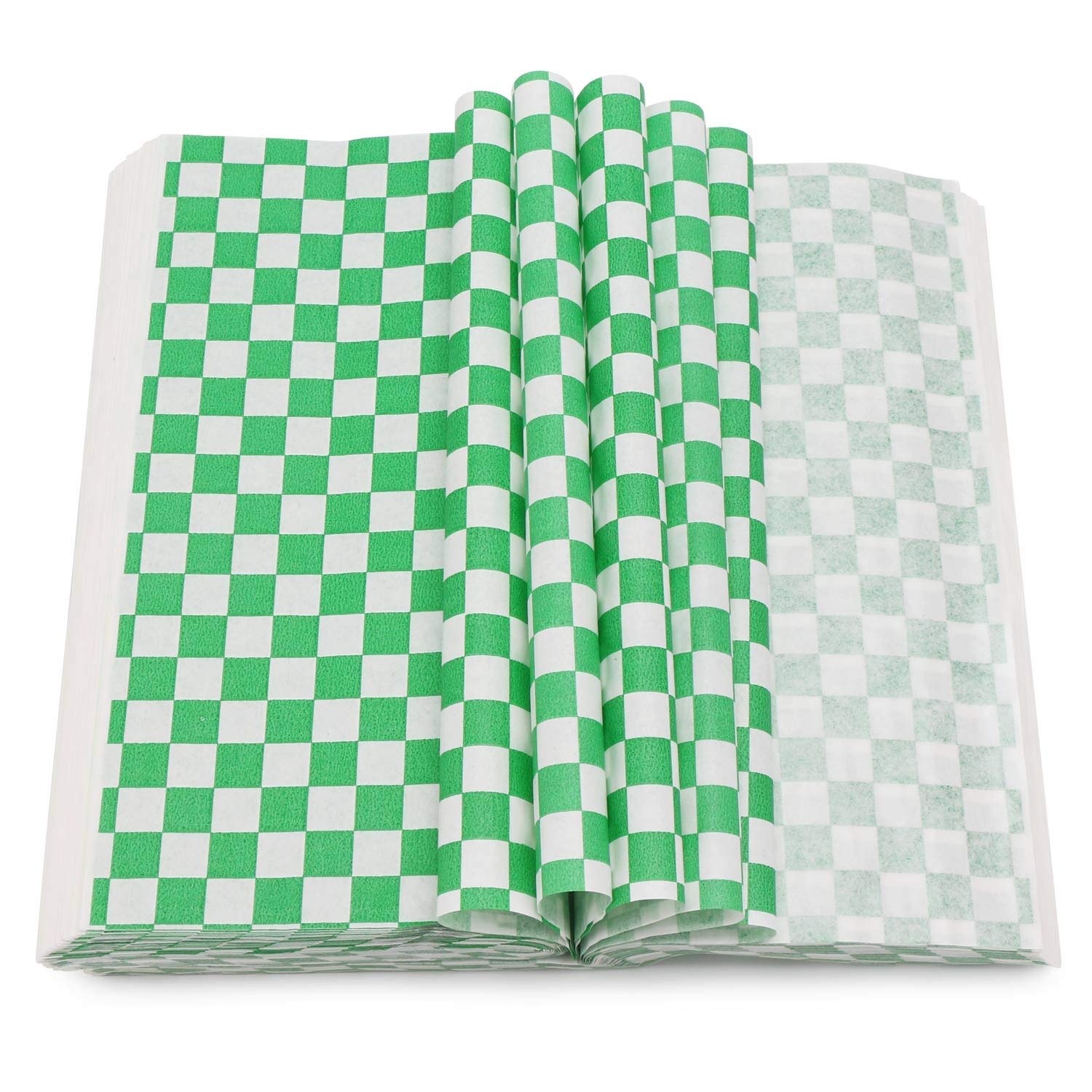 Deli Paper, Eusoar 11" x 10" Dry Wax Paper 200pcs, Green Wrap Burger Sandwich Liner, Food Basket Liner for Restaurants, Churches, BBQs, School Carnivals