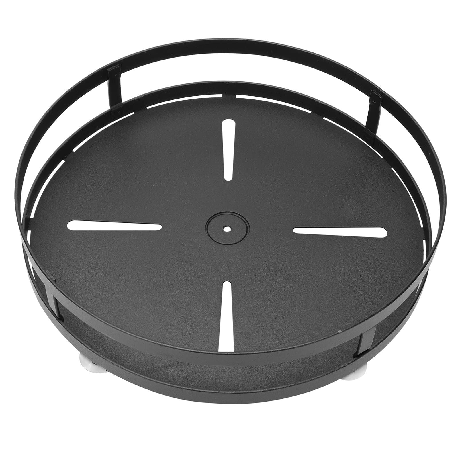 Cabilock Étagère à Épices Rotative en Acier Inoxydable Noir, Support de Condiments Gain de Place Cuisine et Placard Domestique