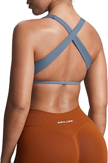 Women's Workout Sports Bras Square Neck Emma Cross Back Fitness Training Gym Bra Yoga Crop Tank