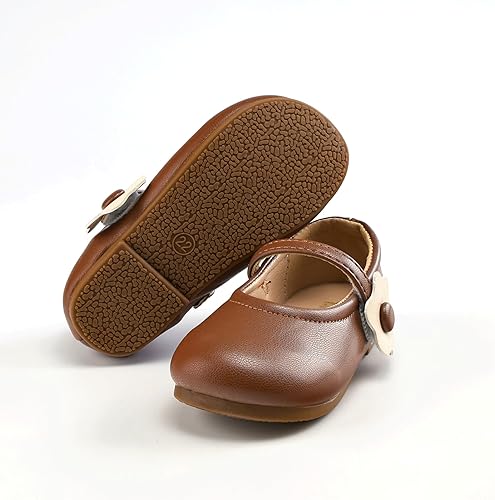 Vista 4 de WILLFUN Zapatos planos Mary Jane para niñas pequeñas, con lazo, para vestido de princesa, zapatos de ballet antideslizantes con suela suave, zapatos