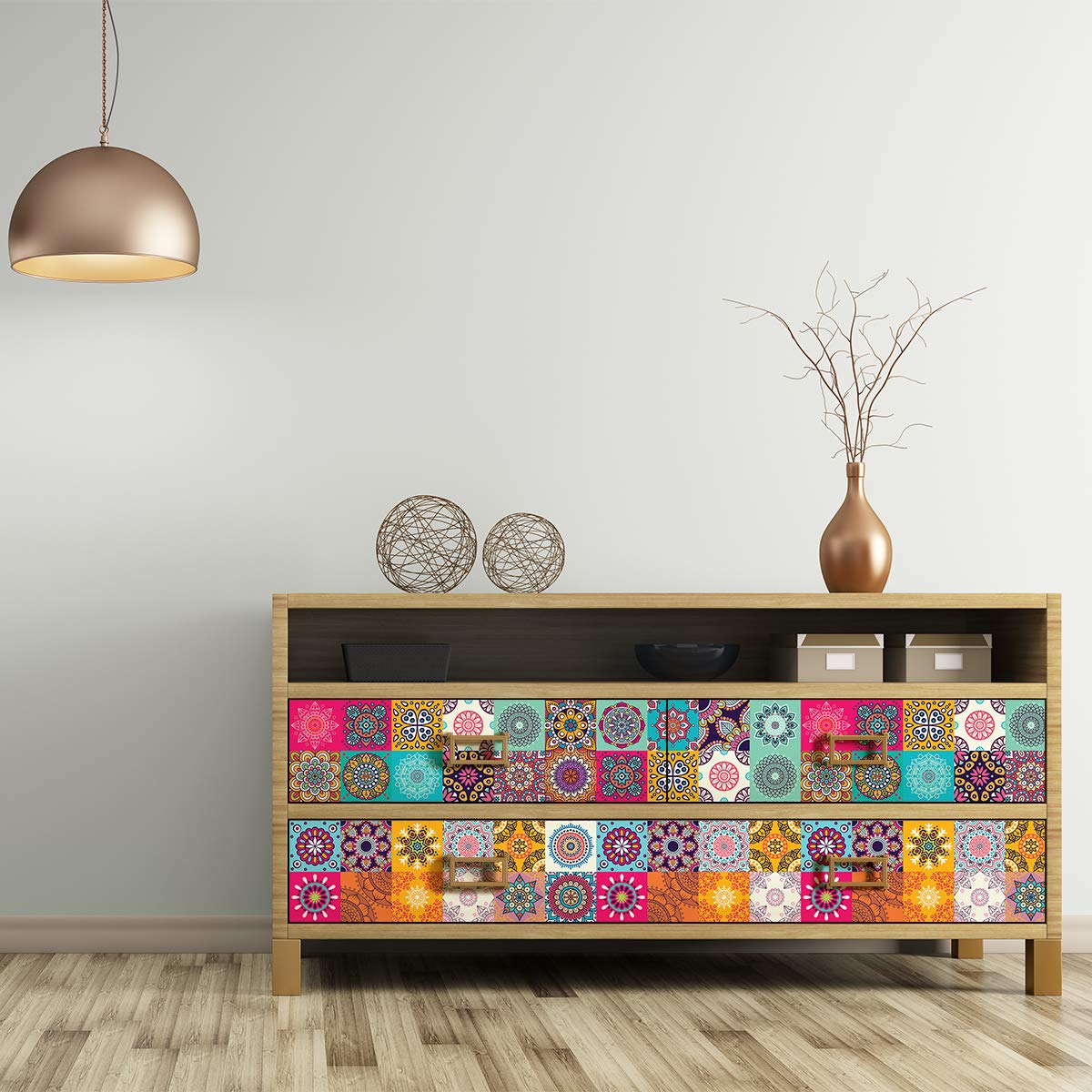 Pegatinas Adhesivas para Muebles, Adhesivas, Azulejos de Cemento, decoración para mesas, armarios, estantes, 50 x 60 cm