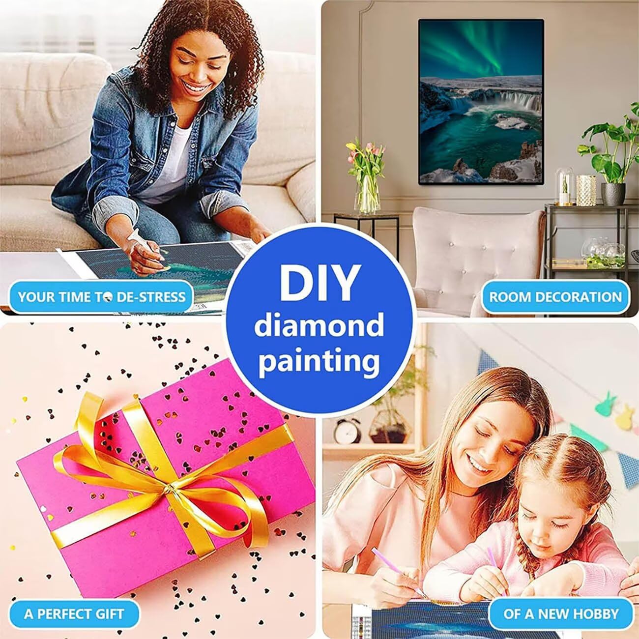Diamentowe malowanie dla dorosłych 5D Laserowe malowanie diamentowe dzieci diament malowanie kompletny zestaw krajobraz puzzle DIY ścieg krzyżykowy obrazy diamenty, sztuka diamentowa, na ścianę