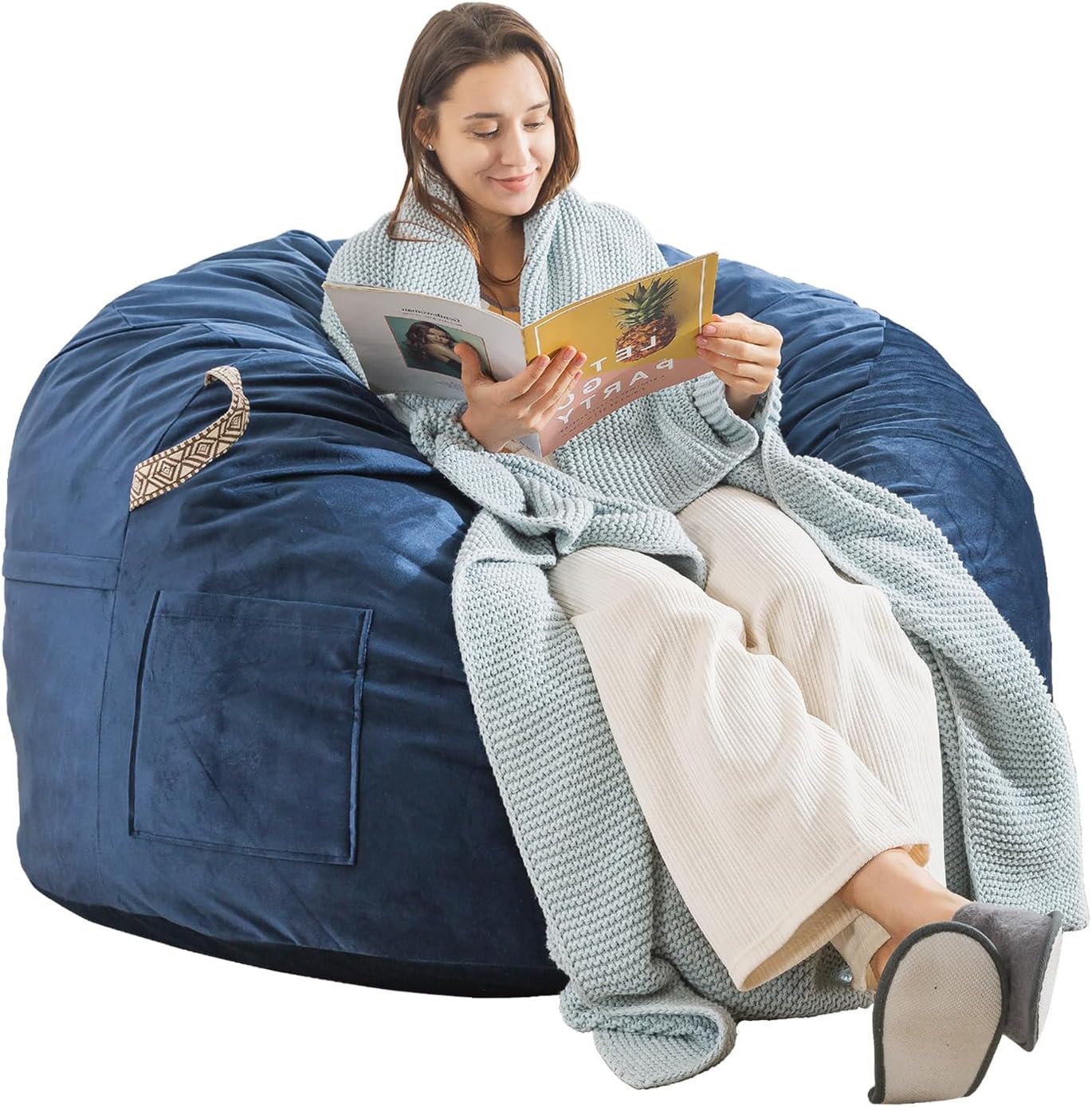 EDUJIN [Removable Outer Cover] 3 ft Medium Bean Bag Chair