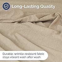 Vista 282 de Sábana encimera de bolsillo profundo, más suave que el algodón egipcio, 1 sábana encimera para colchón tamaño Queen