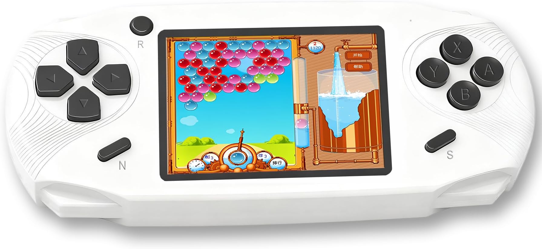 16 Bit Handheld Games for Kids Adults 3.0'' Large Screen Preloaded 100 HD Modern Video Games Seniors Electronic Game Player for Boys Girls Birthday Xmas Present (White) White