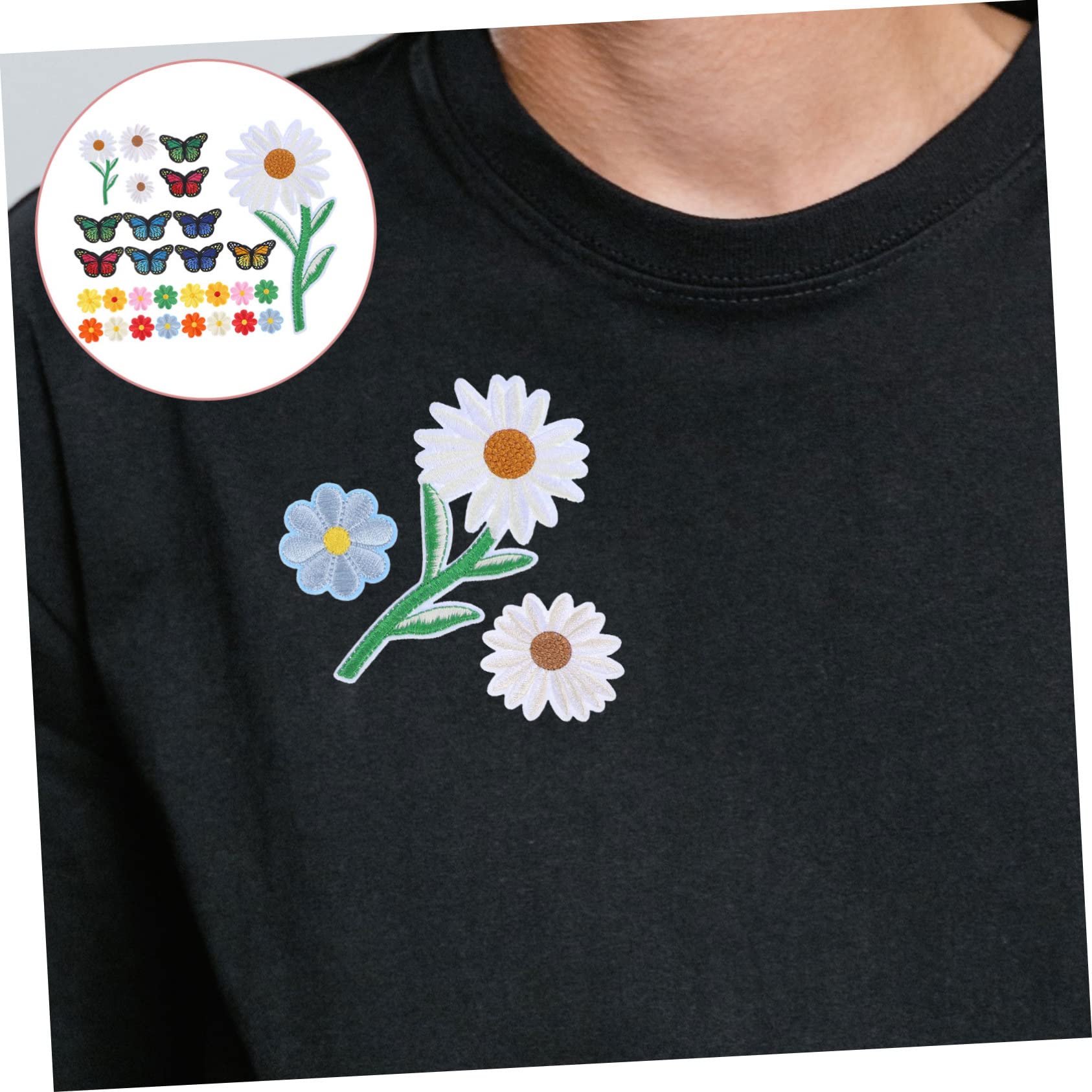 NUOBESTY 156stücke Teiliges Von Gestickten Bügelflicken Dekorative Applikationen Für Kleidung Jeans Taschen Und Mehr Für Diy-projekte Und Kreative Verschönerungen