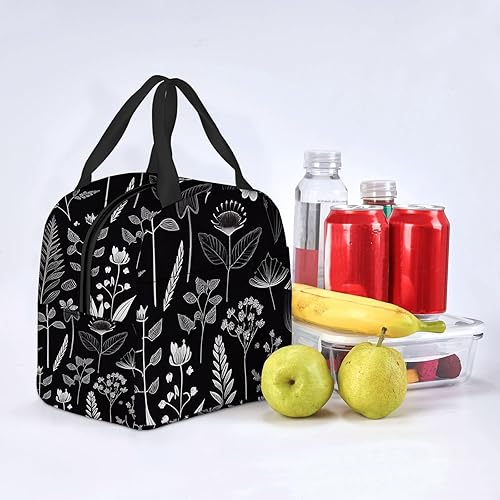 Miniatura 8 de Rportable - Lonchera para mujeres y hombres, aislada, reutilizable, para oficina, trabajo, picnic, playa, bonita bolsa de almuerzo con patrón