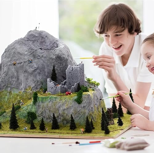 Miniatura 3 de 6X100ML Botella Paisaje Materials+49PCS Woodland Tuft War Wild Forest Scenery Basing Material Kit Set para Ferrocarril Ferrocarril Wargame Layout