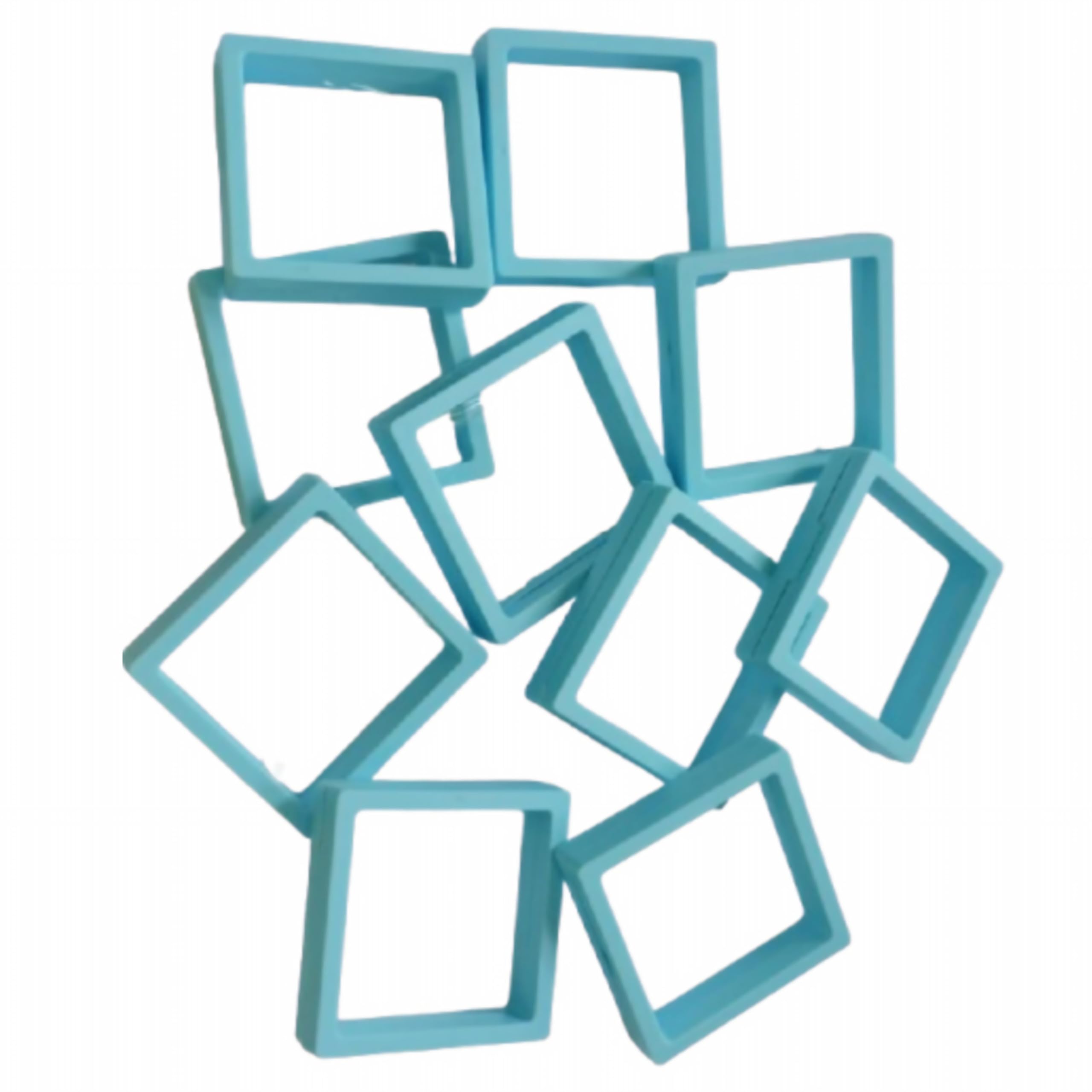SP UNIQUEHUB Transparent Floating Display Case with Silicone Membrane Pack of 10 Pieces Blue Colour 4