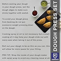 Vista 7 de Prensa de masa, juego de 3 moldes para albóndigas de empanada, cortador de masa para albóndigas, calzone, ravioles, empanadas, pierogi, rotación