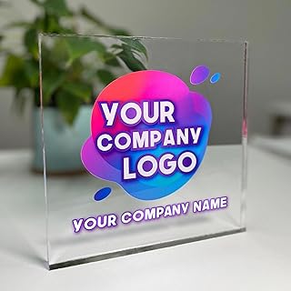 EGD Personalized Acrylic Desk Business Sign for Desks & Counters