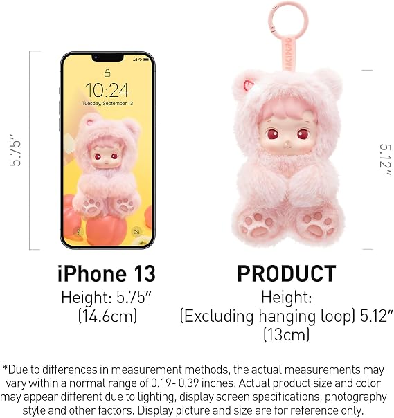 POP MART HACIPUPU Gummy Bear Series-Vinyl Plush Pendant Blind Box, Mystery Box Random Design, Collectible Toys Decorations, Holiday Birthday Gifts for Girls and Boys, Single Box