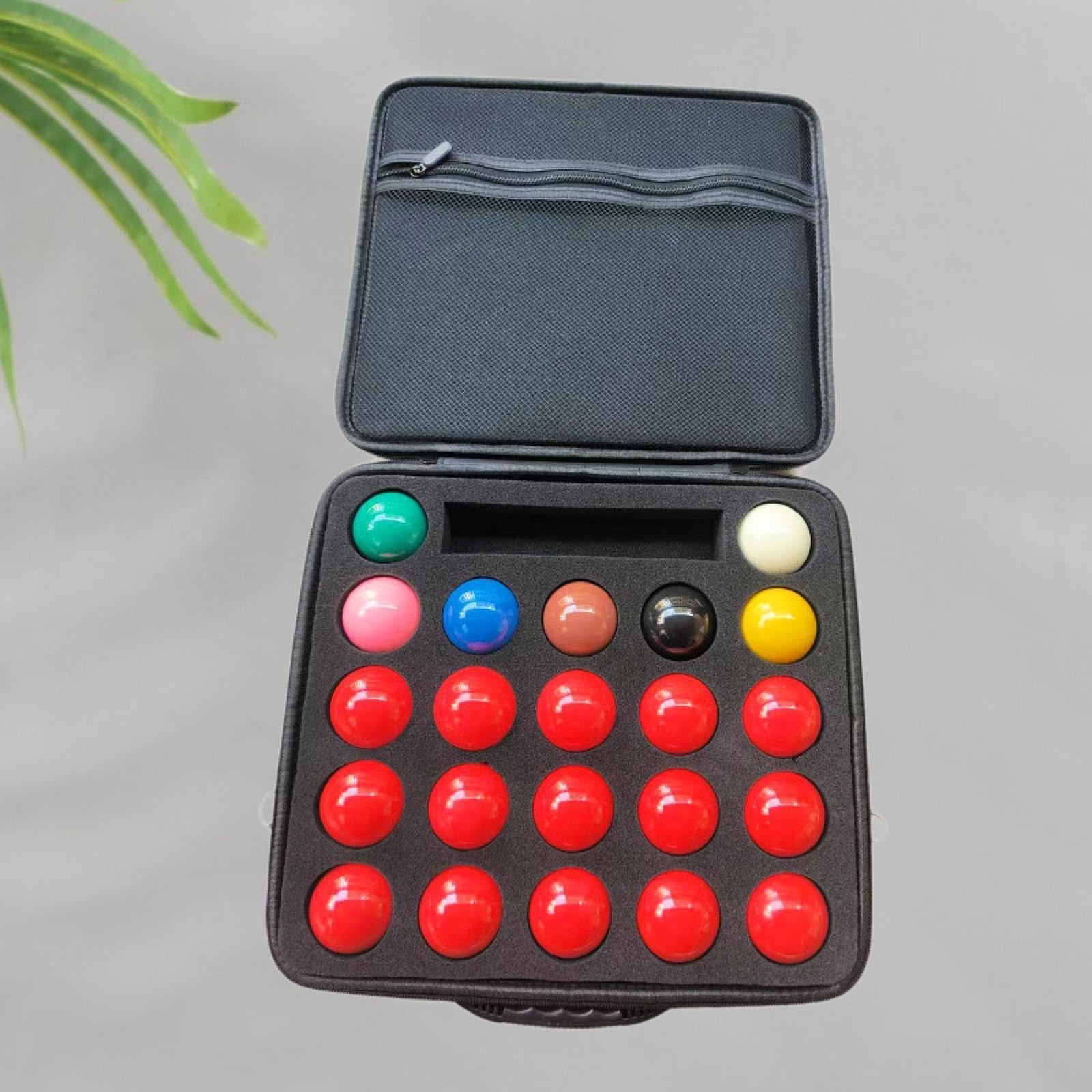 Vaveren Pool Ball Carrying Case Billiard Storage Bag Soft Padded Snooker Balls Suitcase 22 Balls Holder for Traveling Indoor Outdoor