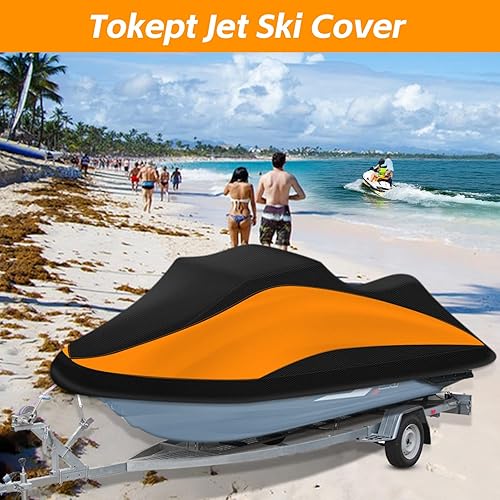 Miniatura 6 de Funda para moto acuática remolcable 300D, resistente al agua, con rejillas de ventilación reflectantes, se adapta a Seadoo, Yamaha, GTX, Kawasaki,