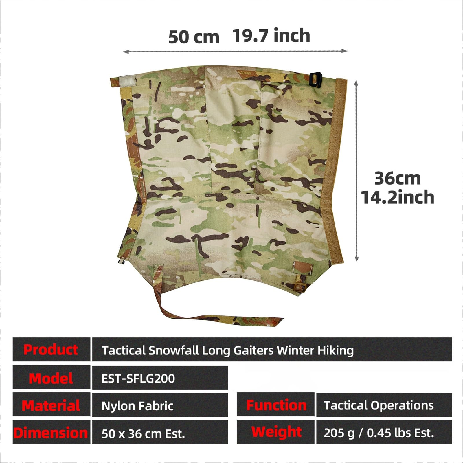 Generisch wasserdichte Verstellbare Gamaschen - Leichter Outdoor-Schutz für Wandern, Jagd, Angeln, Schnee | Herren & Damen - 1 Paar