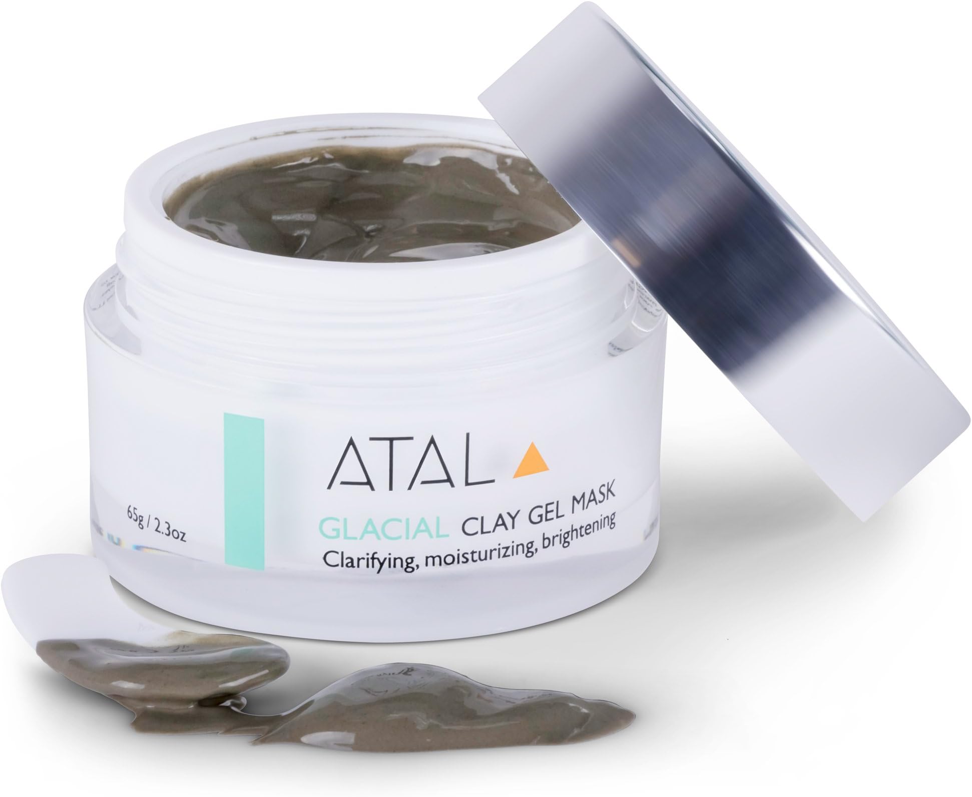 Clay Facial Mask by ATAL โ Skin Cleanser and Moisturiser - Reduces Pores, Treats Acne and Problem Skin, Exfoliates, Anti Ageing Benefits - Natural Ingredients - Unique Canadian Glacial Marine Clay