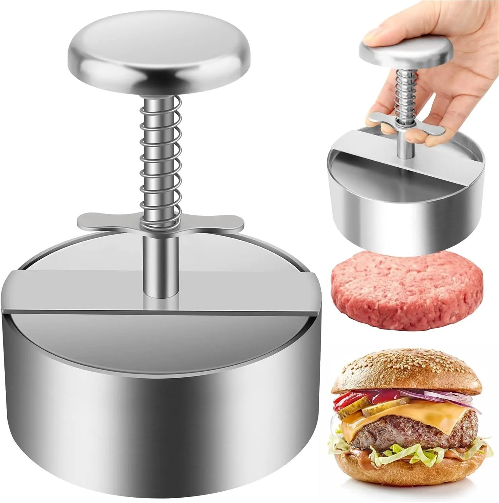 Hamburger Press Machine Stampo for Hamburger in Acciaio Inox 304, Stampo for(11cm)