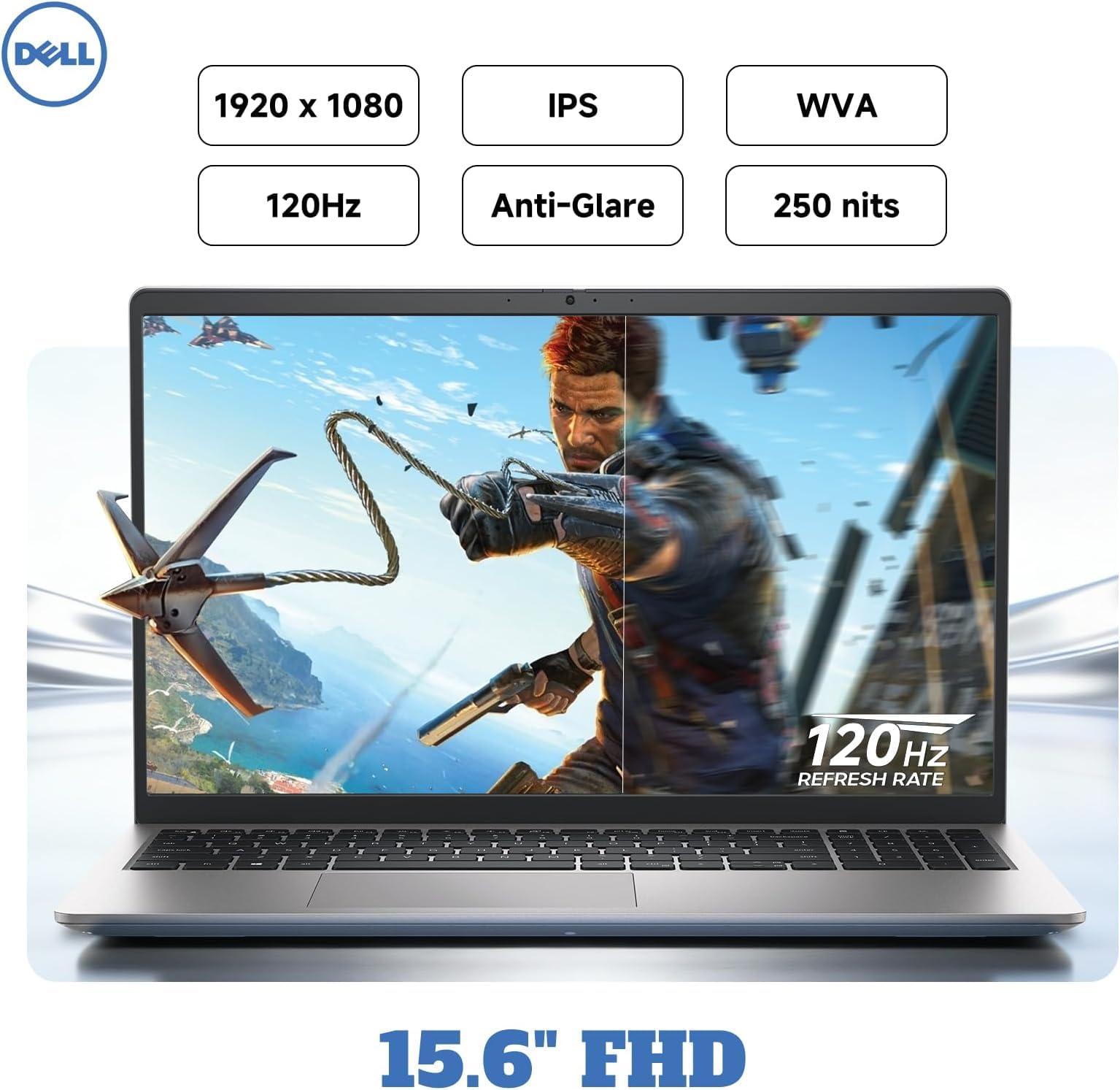 Amazon.co.jp: Dell 15 ノートパソコン DC15250、15.6インチ FHD 120Hz