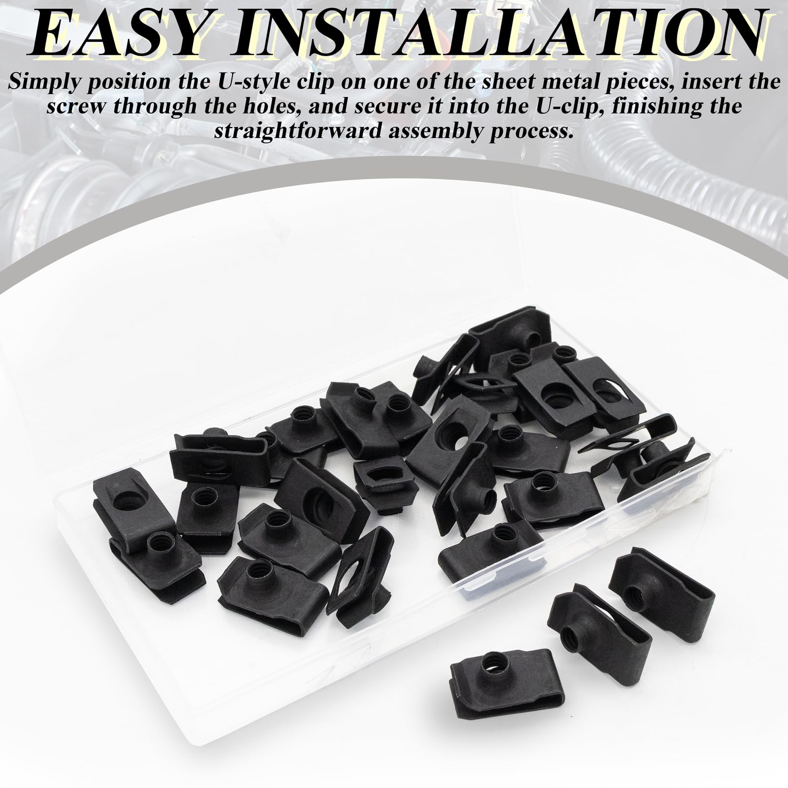 U Type Nuts - 30 Pack Automotive Fasteners -4 U Type Nuts - 30 Pack Automotive Fasteners -4