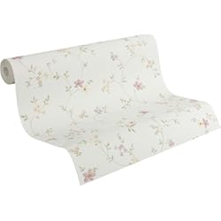 Decor Dreams Revestimiento Paredes A.S. Création papel pintado Fleuri Pastel colorido verde blanco 10.05 m x 0.53 m 937701